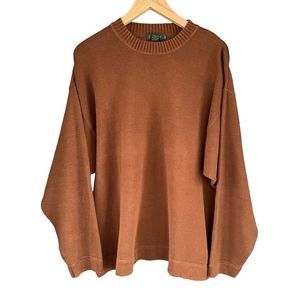 J. Crew Chocolate Brown 100% Cotton Sweater Size XL